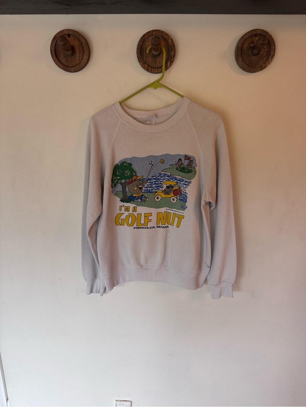 Vintage French Lick, Indiana Golf Nut Graphic Crewneck Sweatshirt Large